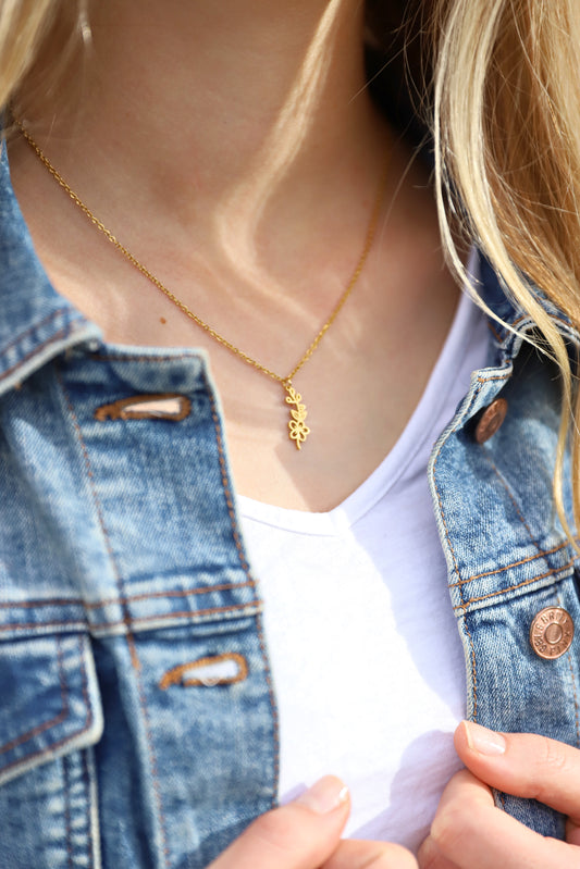 Birth Month Flower Necklace