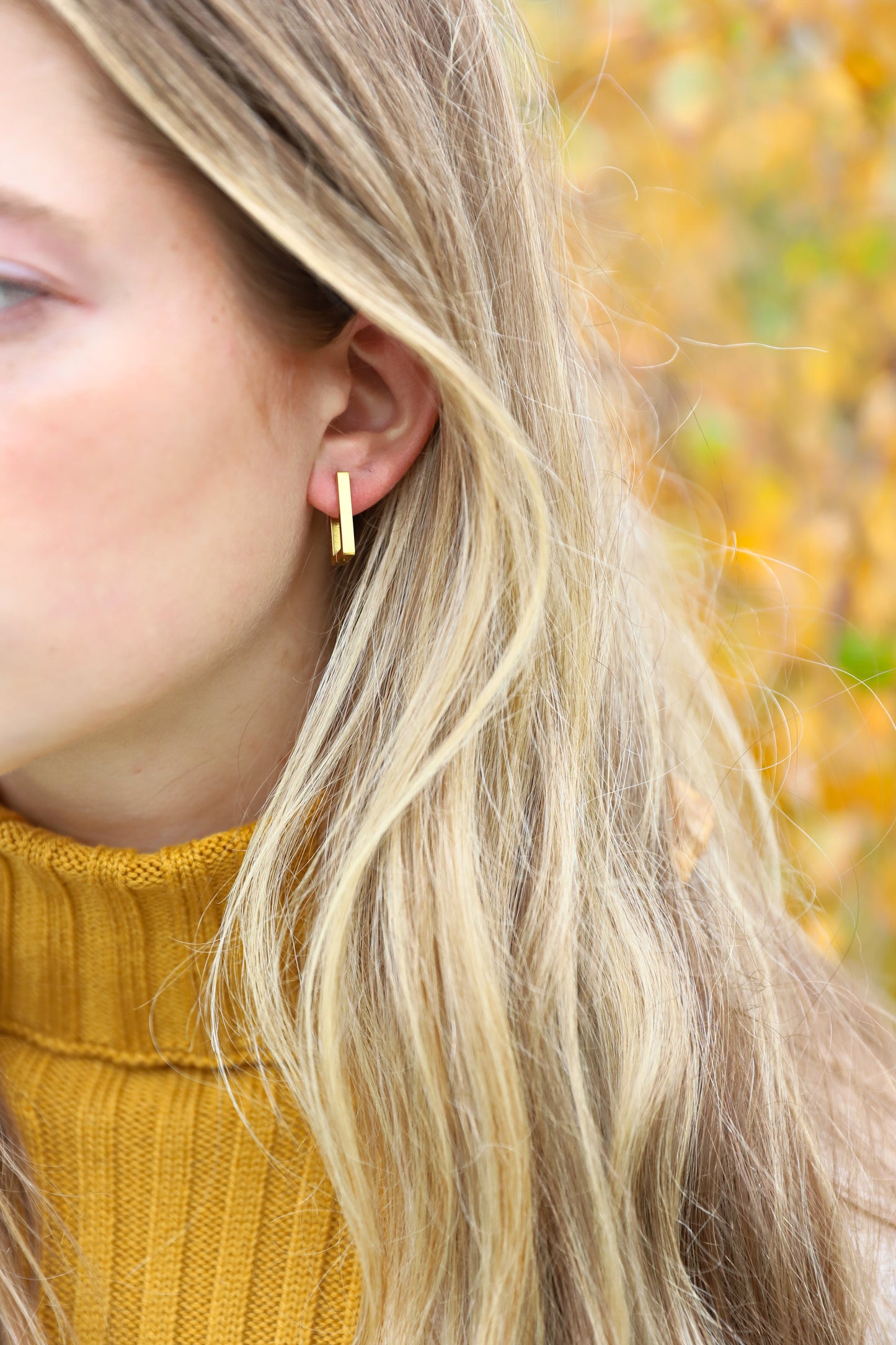 Elegant Gold Plated Geometric Earrings