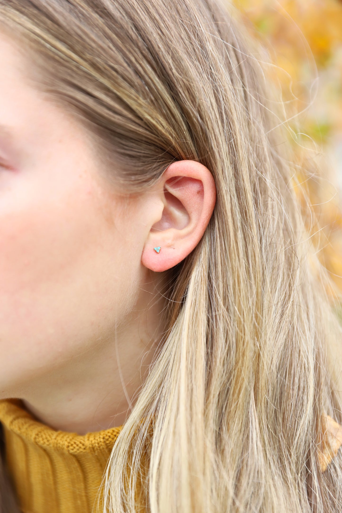 Sterling Silver Turquoise Stud Earrings